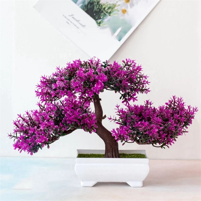 Artificial Bonsai Tree Pot For Home Room Decoration