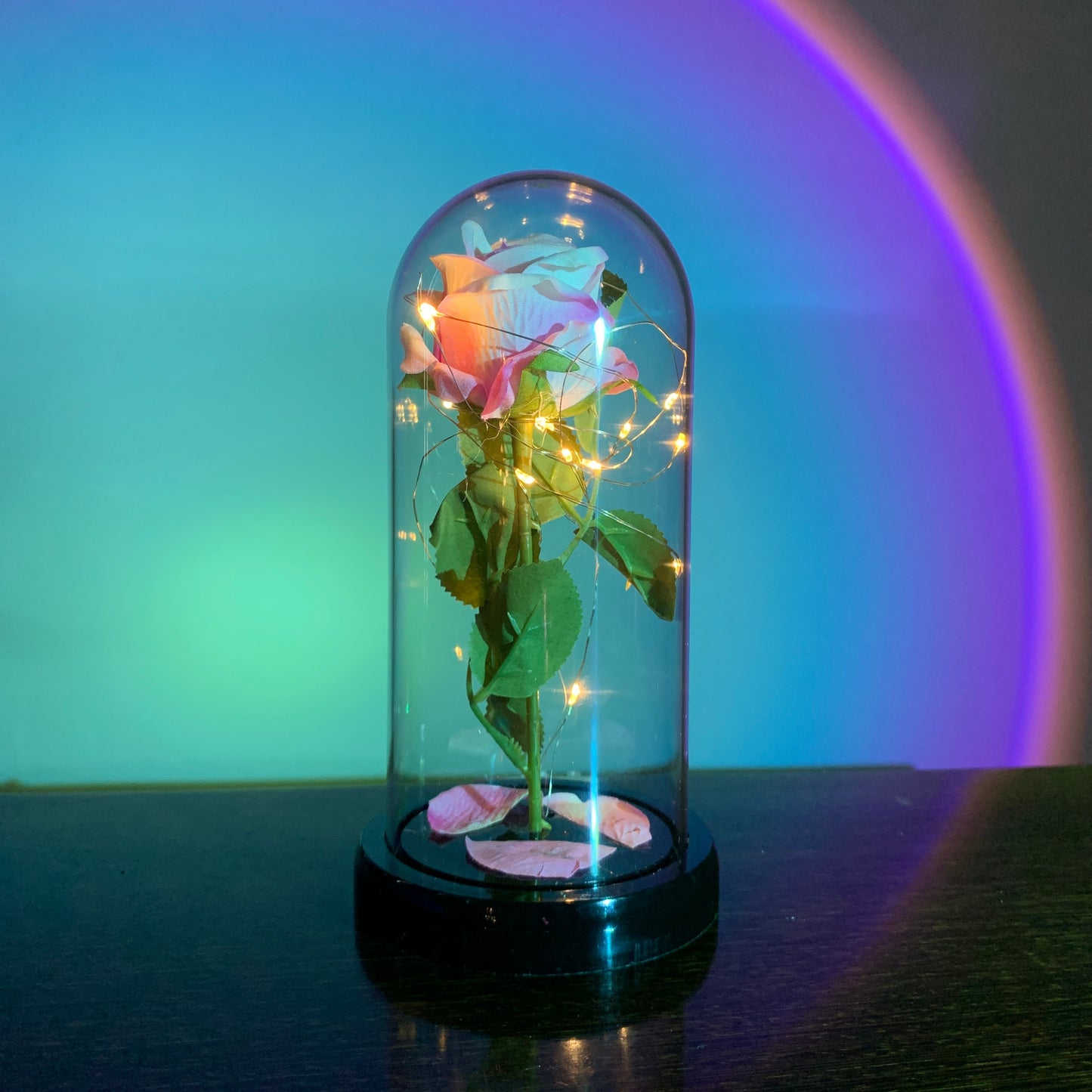 LED Enchanted Galaxy Rose Eternal 24K Gold Foil Flower