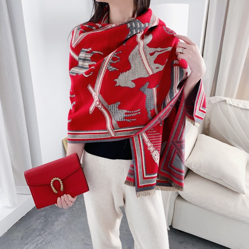 185*65cm Luxury Winter Cashmere Scarf