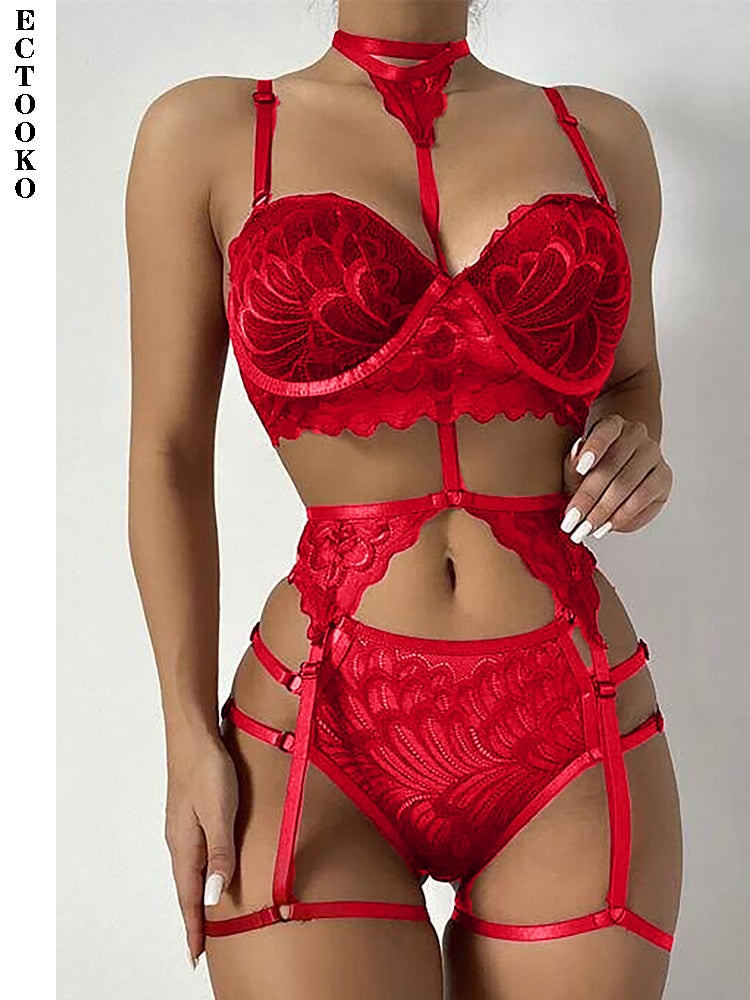 ECTOOKO Hot 3-Pieces Lingerie Set