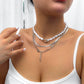 Vintage Baroque Pearl Heart Necklaces