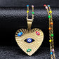 Bohemian Colorful Turkey Eyes Tree of Life Necklace