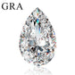 Pear Cut D Color VVS1 Moissanite, GRA