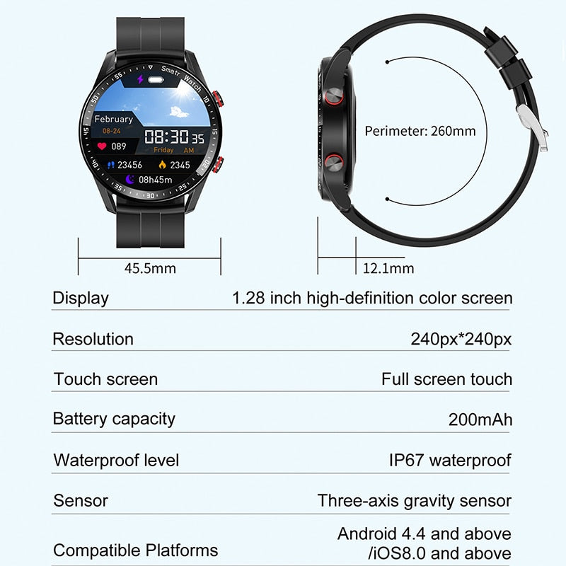 ECG+PPG Bluetooth Call Smart Watch