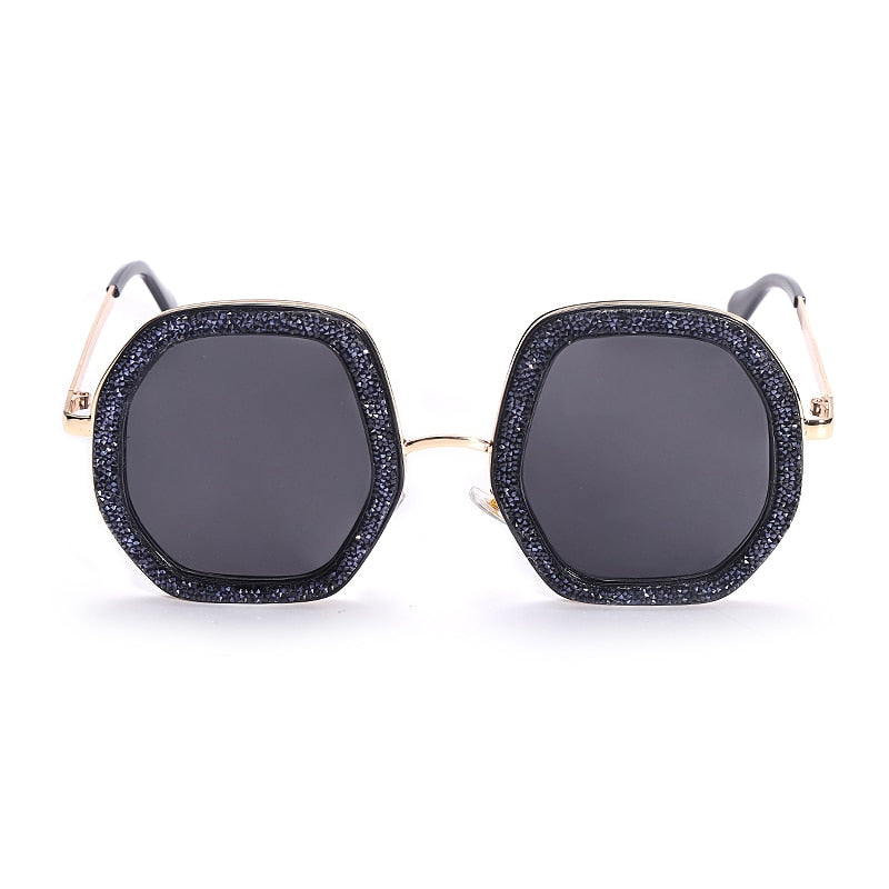 Oversized Luxury Diamond with Shiny Crystal Sunglasses