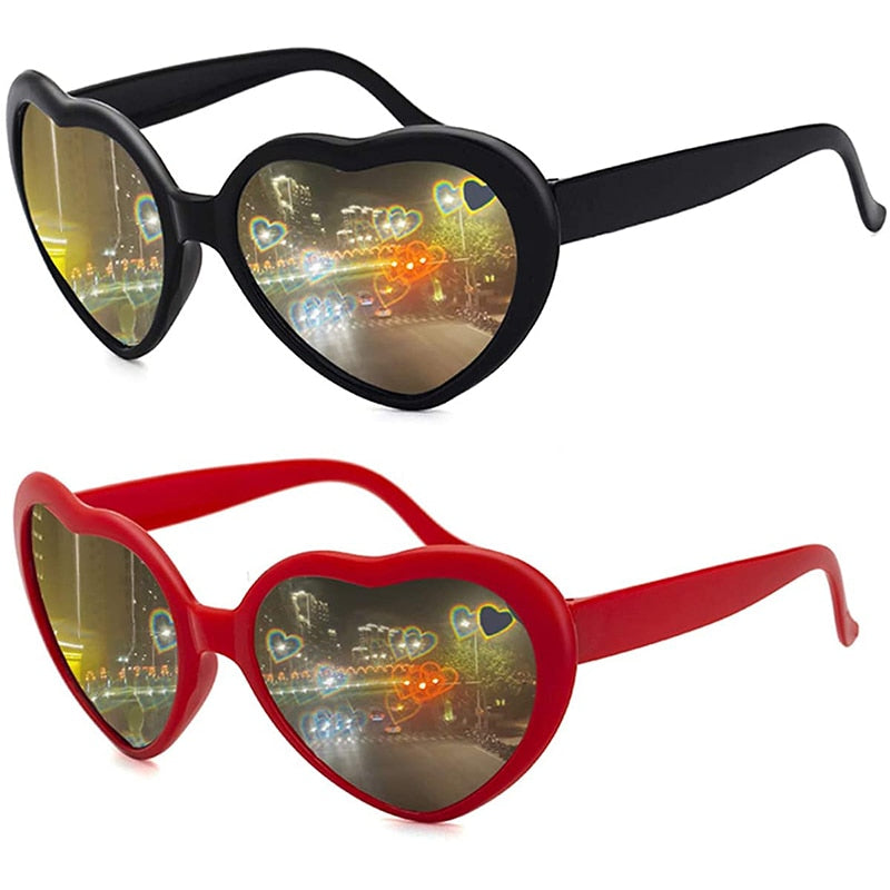 Watch The Lights Change To Heart Shape Shades Glasses