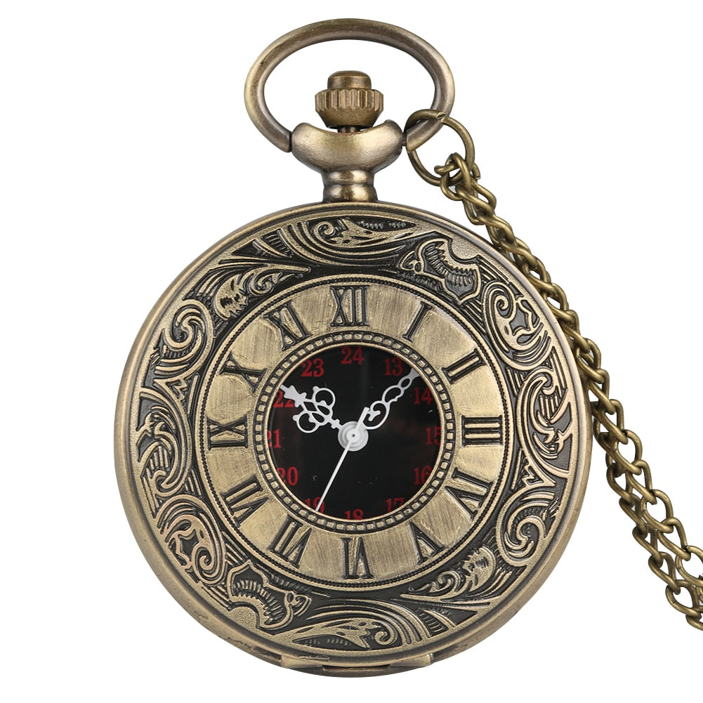 Vintage Pocket Roman Watches - Necklace Chain