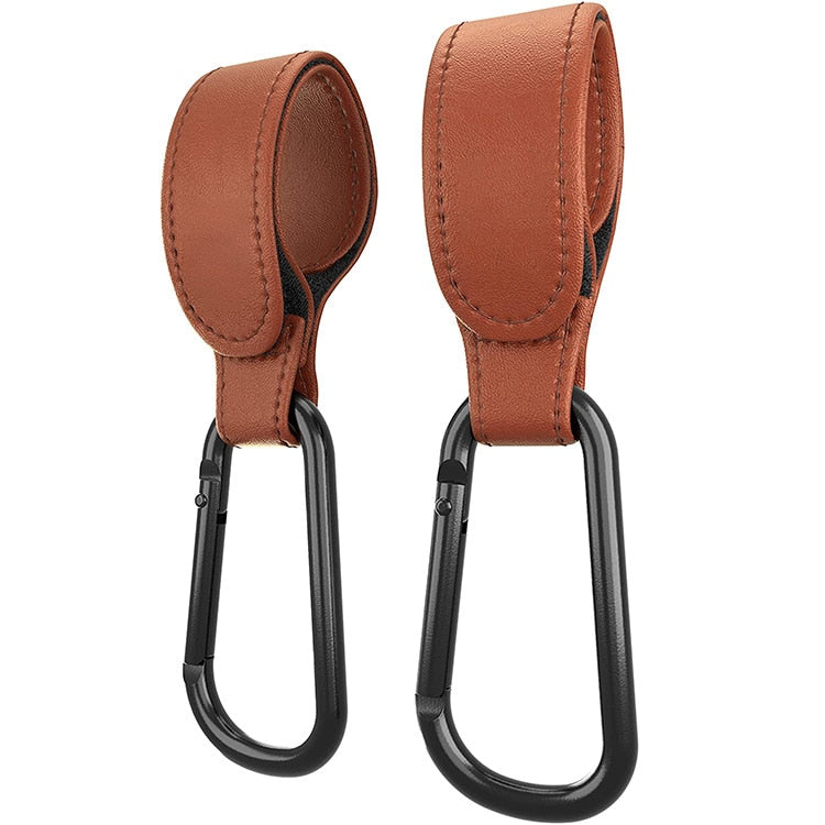 1/2pcs PU Leather Baby Bag Stroller Hook