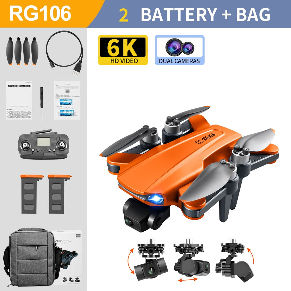 RG106 MAX GPS 6K Professional Dual HD Camera with 3-Axis Gimbal FPV Obstacle Avoidance Drone