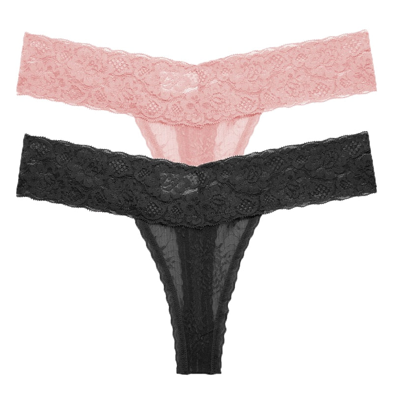 2 PCS/Set Lace Thongs