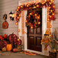 Autumn Maple Leaves Pumpkin Garland Led