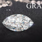 Marquise Cut D Color VVS1 Moissanite, GRA