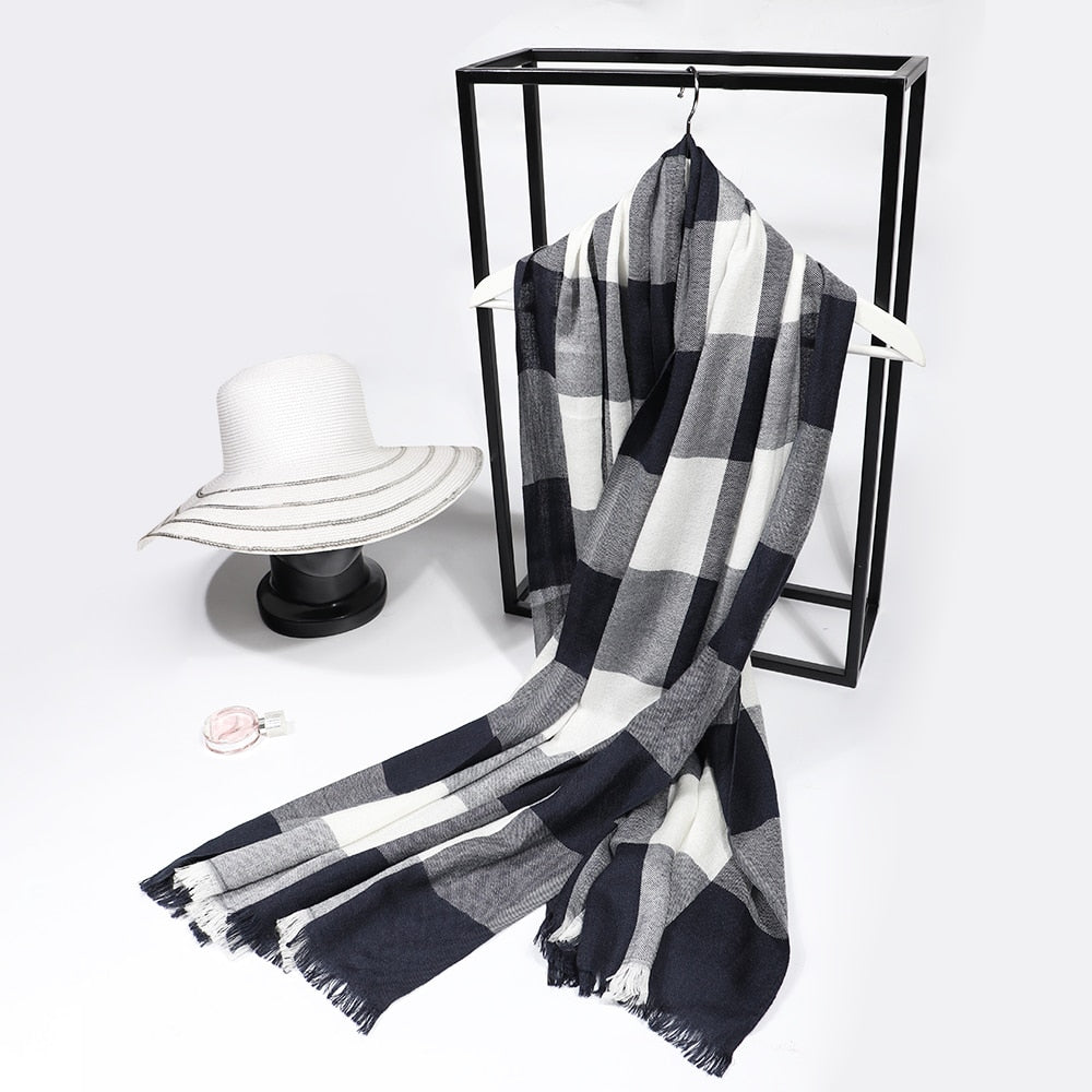 190*75cm Elegant Luxury Brand Real Wool Scarf