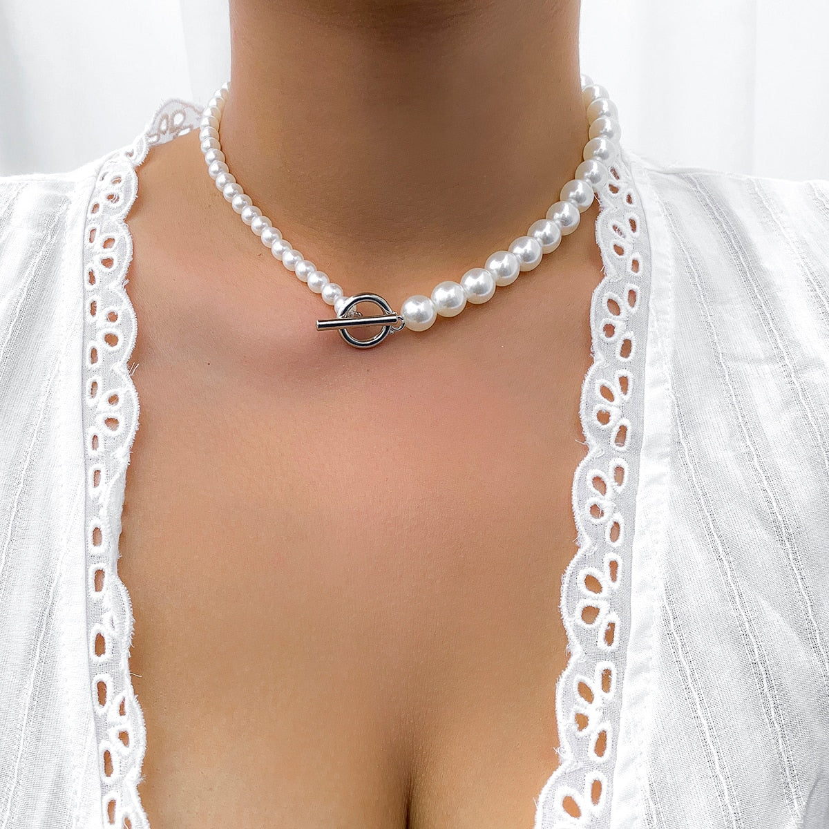 Vintage Baroque Pearl Heart Necklaces