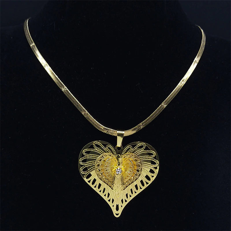 The heart of the Holy City, Jerusalem. Copper 3D Pendant Necklace