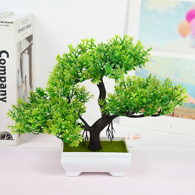 Artificial Bonsai Tree Pot For Home Room Decoration