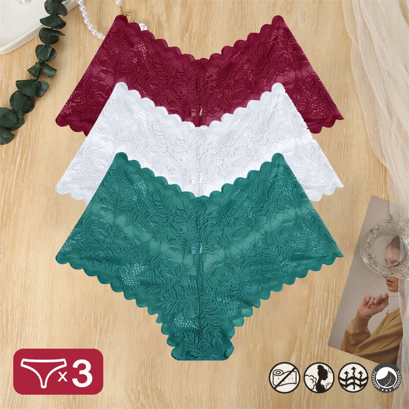 3PCS Women Lace Panties