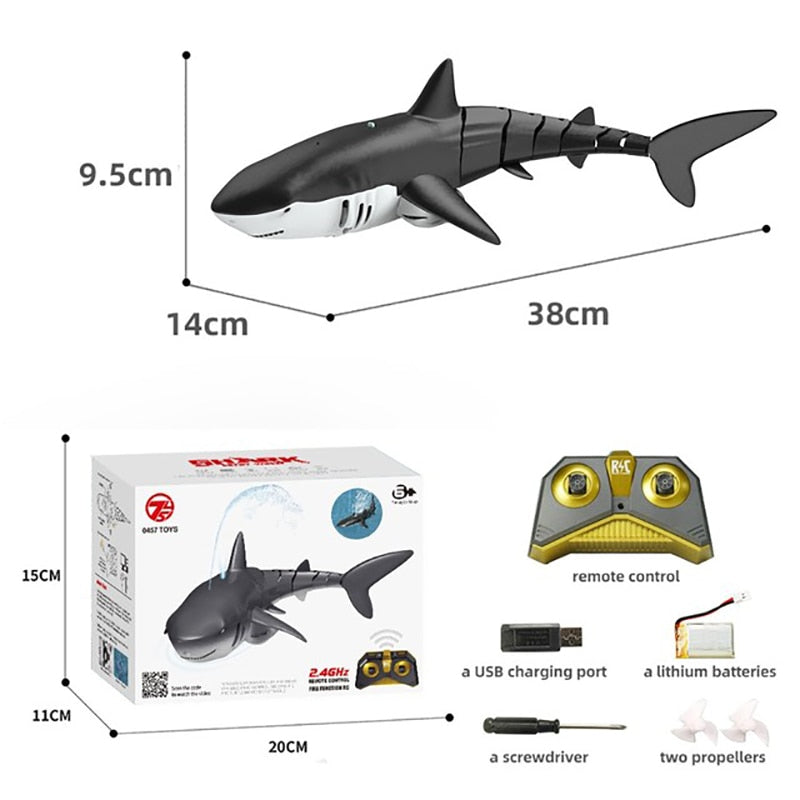 Sinovan Funny Shark Whale Spray Water Remote Control