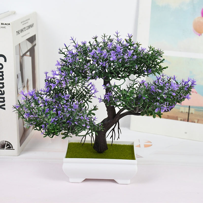 Artificial Bonsai Tree Pot For Home Room Decoration