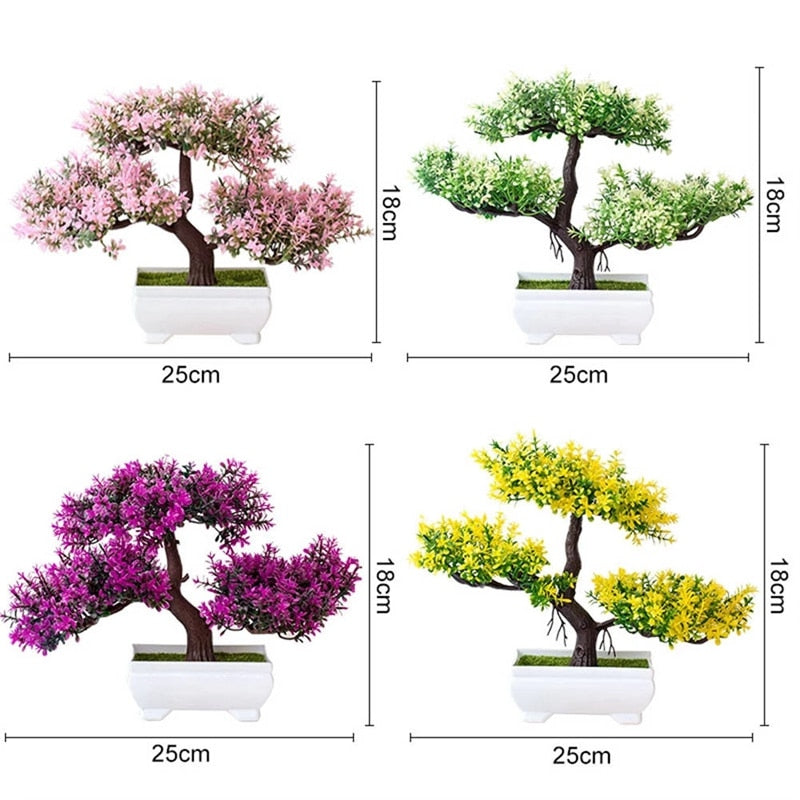 Artificial Bonsai Tree Pot For Home Room Decoration