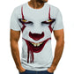 3D Printing Dark Evil Clown Pattern T-Shirts