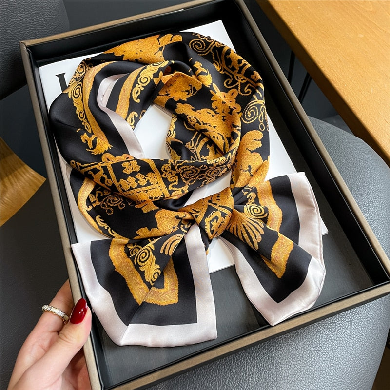 17*150cm Long Horse Silk Scarf