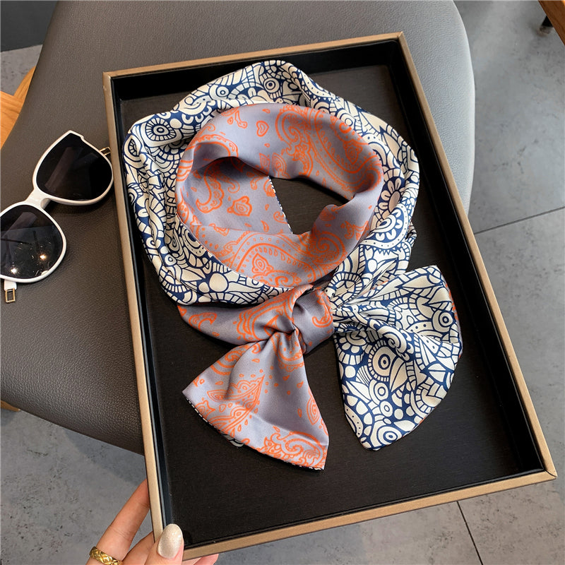 17*150cm Long Horse Silk Scarf