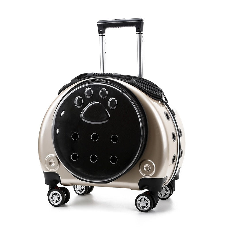 Pet Dog Cat Trolley Breathable  Suitcase  with Wheels