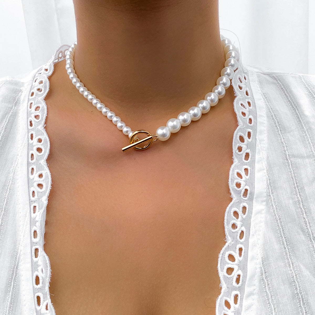 Vintage Baroque Pearl Heart Necklaces