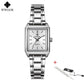 WWOOR women's high quality brand design square diamond, small watch.