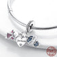 Cubic Zirconia Boy & Girl Forever Heart Dangle