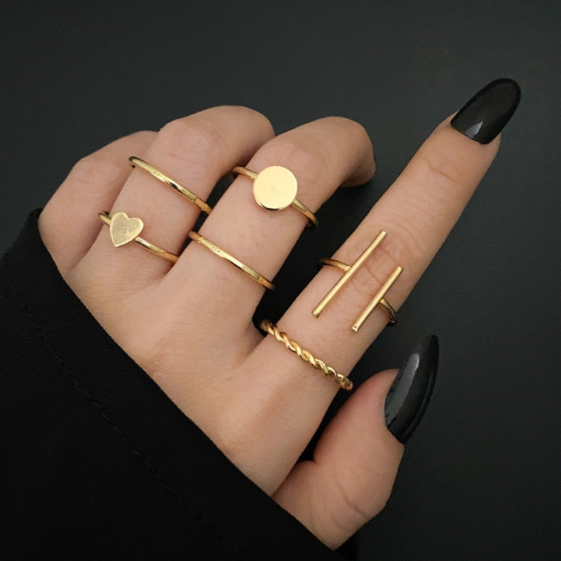 7pcs Fashion Rings for the Queen of Sheba