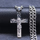 Jesus Stainless Steel Cross Necklace