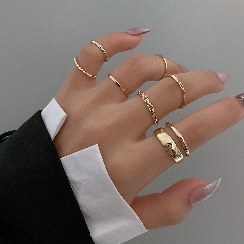 7pcs Fashion Rings for the Queen of Sheba