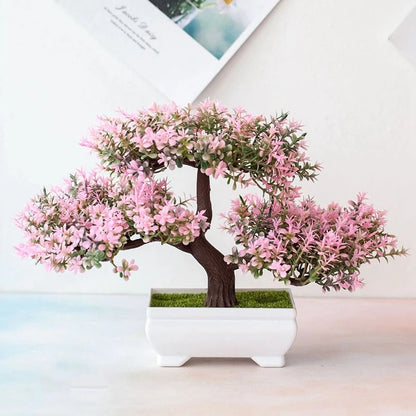 Artificial Bonsai Tree Pot For Home Room Decoration