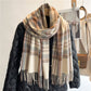 200*65cm Luxury Plaid Cashmere Long Pashmina Scarf