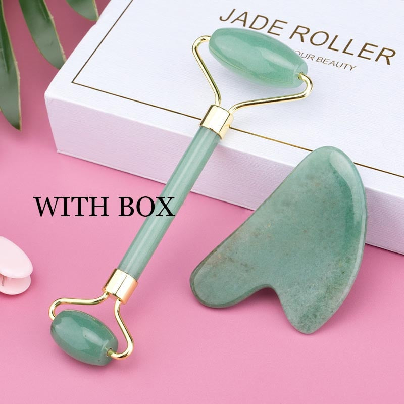 Face Massage Jade Roller Rose Quartz Natural Stone