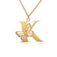 Stainless Steel A-Z Alphabet Letter Butterfly Necklace