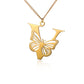 Stainless Steel A-Z Alphabet Letter Butterfly Necklace