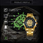 Mechanical Watch Men Skull Golden Stainless Steel Strap